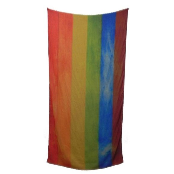 Boho Rainbow Wrap Scarf Shawl - Picture 3 of 7